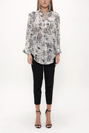 Patterned Wide cut shirt 10681