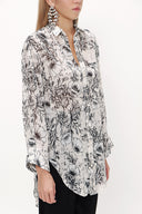 Patterned Wide cut shirt 10681