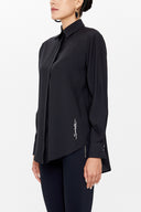 Black Embroidered wide cut shirt 10709