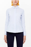 Striped Slim fit poplin shirt 10712