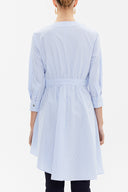 Blue Asymmetric cut poplin shirt 10715