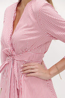 Red Asymmetric cut poplin shirt 10715