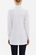 Purple Lacu up wide cut poplin shirt 10723