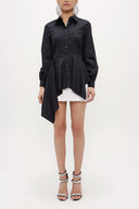 Black Wide cut flowing shirt  10727