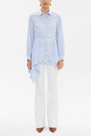 Blue Wide cut flowing shirt  10727