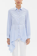 Blue Wide cut flowing shirt  10727