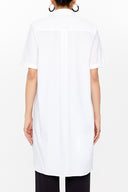 White Short sleeve poplin shirt 10732