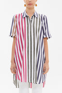 Purple Short sleeve poplin shirt 10732