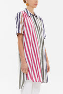 Purple Short sleeve poplin shirt 10732