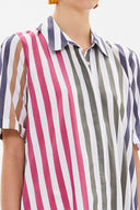 Purple Short sleeve poplin shirt 10732