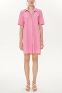 Pink Short sleeve poplin shirt 10732