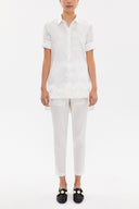 White Pleated shirt 10735