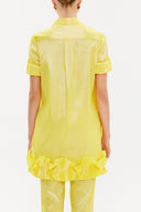 Yellow Pleated shirt 10735
