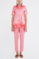 Pink Pleated shirt 10735