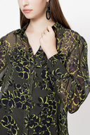 Khaki Wide cut shirt 10761