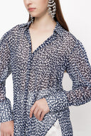 Patterned Wide cut shirt 10761