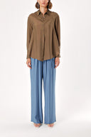 Khaki Wide cut shirt 10763