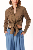 Khaki Wide cut shirt 10763