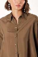 Khaki Wide cut shirt 10763