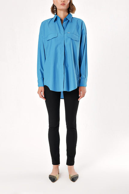 Blue Wide cut shirt 10764