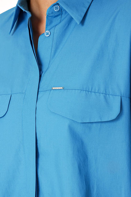 Blue Wide cut shirt 10764