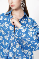 Patterned Wide cut shirt 10810