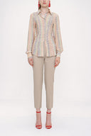 Beige Slim fit shirt 10811