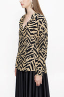 Dark Beige Wide cut shirt 10814