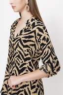 Dark Beige Wide cut shirt 10814