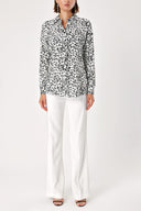 Black White Wide cut shirt 10814