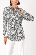 Black White Wide cut shirt 10814