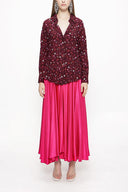 Burgundy Wide cut shirt 10814