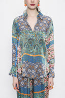 Patterned Wide cut shirt 10817