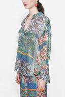 Patterned Wide cut shirt 10817