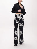 Black Loose fit shirt with elastic detail 10818