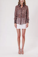 Floral Printed Printed chiffon shirt 10819