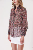 Floral Printed Printed chiffon shirt 10819
