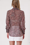 Floral Printed Printed chiffon shirt 10819