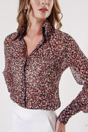 Floral Printed Printed chiffon shirt 10819