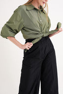 Olive Wide cut shirt 10820