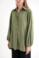 Olive Wide cut shirt 10820