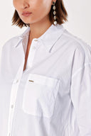 White Wide cut shirt 10824