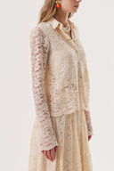 Beige Lace shirt 10825