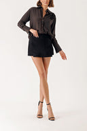 Brown Floral detailed shirt 10832