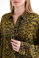 Green Black Loose fit shirt 10846