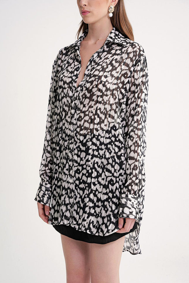 Black White Loose fit shirt 10847