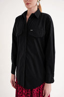 Black Loose-fit poplin shirt 10853