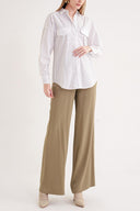 White Loose-fit poplin shirt 10853