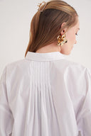 White Loose-fit poplin shirt 10853