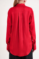 Red Loose fit shirt with gathered detail 10854